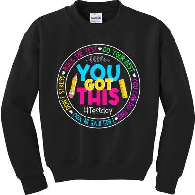 Teacher Testing Day You Got This Test Day Rock The Test Kids Sweatshirt