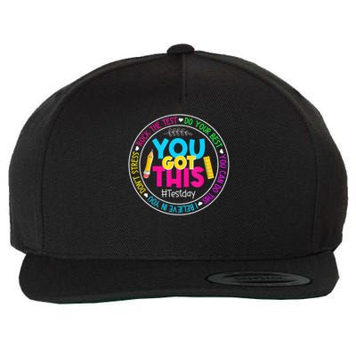Teacher Testing Day You Got This Test Day Rock The Test Wool Snapback Cap