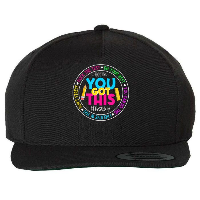 Teacher Testing Day You Got This Test Day Rock The Test Wool Snapback Cap