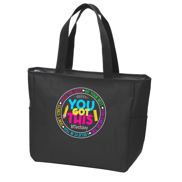 Teacher Testing Day You Got This Test Day Rock The Test Zip Tote Bag