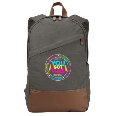 Teacher Testing Day You Got This Test Day Rock The Test Cotton Canvas Backpack