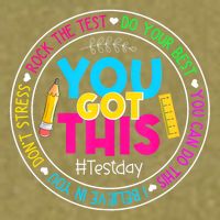 Teacher Testing Day You Got This Test Day Rock The Test Garment-Dyed Women's Muscle Tee