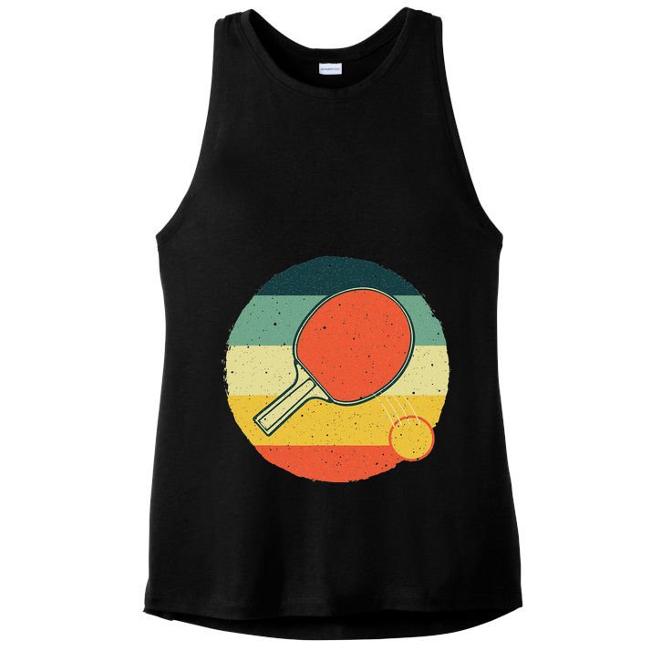 Table Tennis Design Ping Pong Players Ladies PosiCharge Tri-Blend Wicking Tank