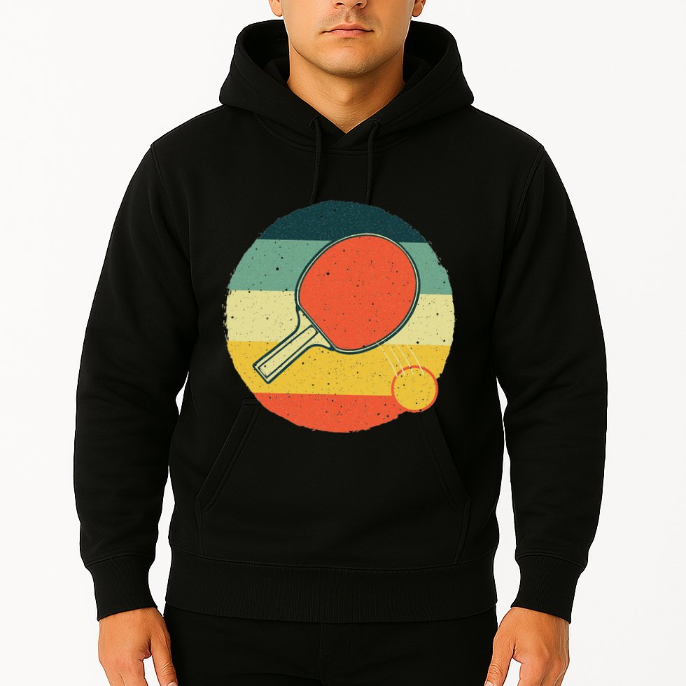 Table Tennis Design Ping Pong Players Hoodie