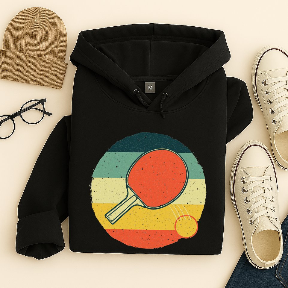 Table Tennis Design Ping Pong Players Hoodie