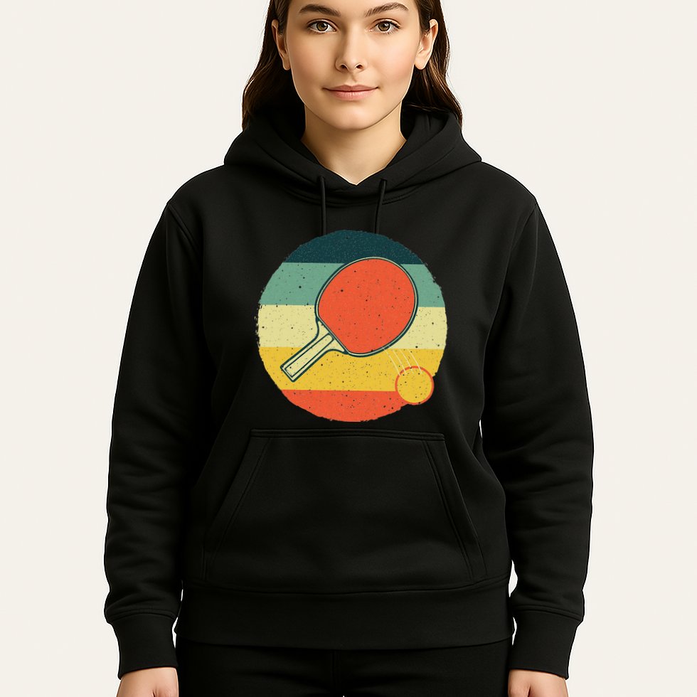 Table Tennis Design Ping Pong Players Hoodie