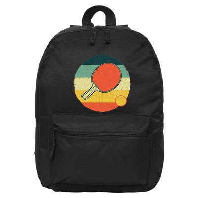 Table Tennis Design Ping Pong Players 16 in Basic Backpack