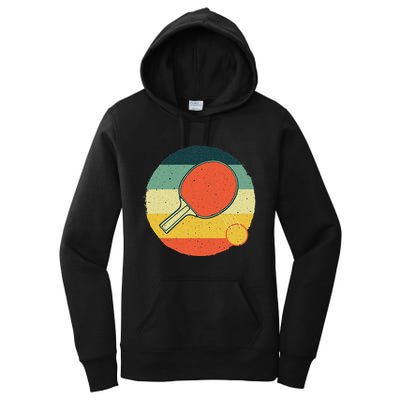 Table Tennis Design Ping Pong Players Women's Pullover Hoodie