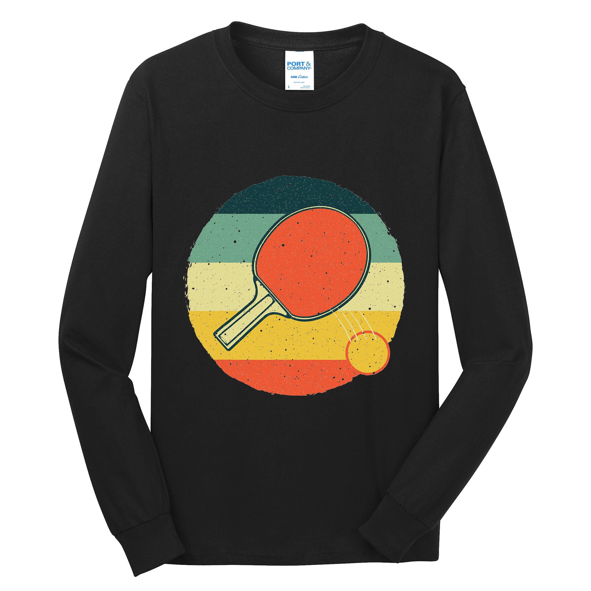 Table Tennis Design Ping Pong Players Tall Long Sleeve T-Shirt