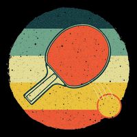 Table Tennis Design Ping Pong Players Magnet