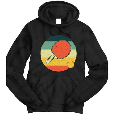 Table Tennis Design Ping Pong Players Tie Dye Hoodie