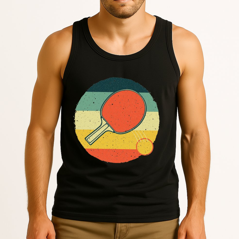 Table Tennis Design Ping Pong Players Tank Top