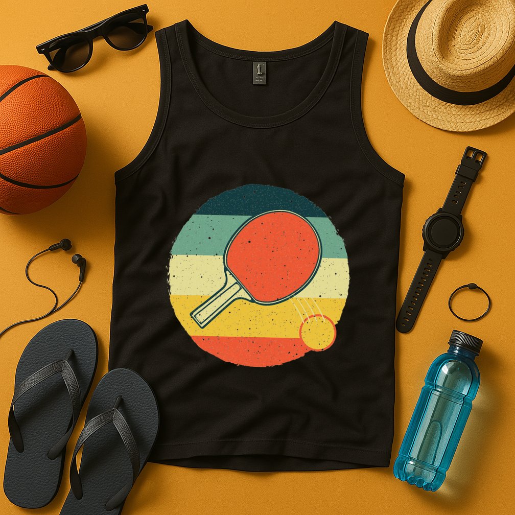 Table Tennis Design Ping Pong Players Tank Top