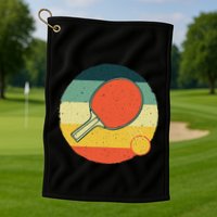 Table Tennis Design Ping Pong Players Golf Towel
