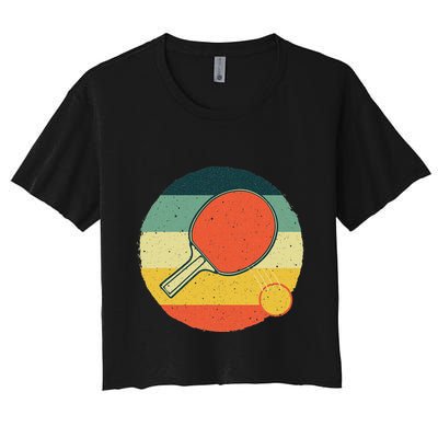 Table Tennis Design Ping Pong Players Crop Top