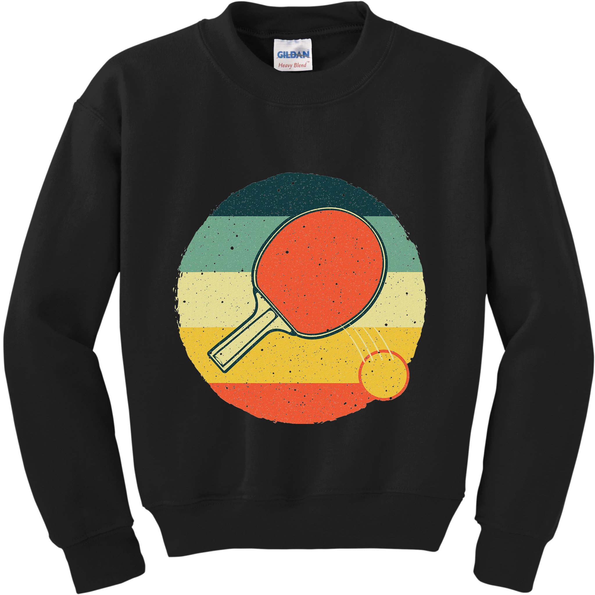 Table Tennis Design Ping Pong Players Kids Sweatshirt