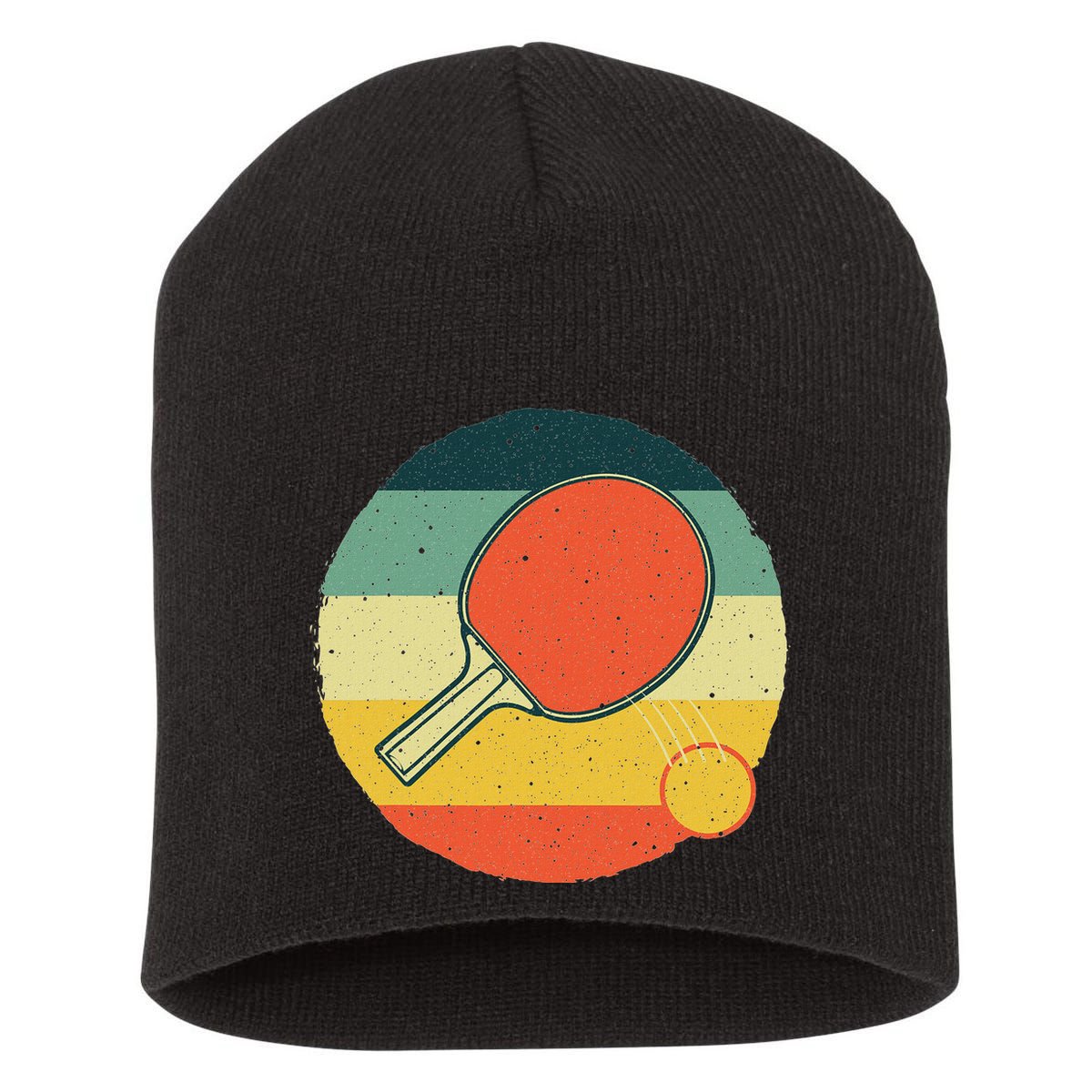 Table Tennis Design Ping Pong Players Short Acrylic Beanie