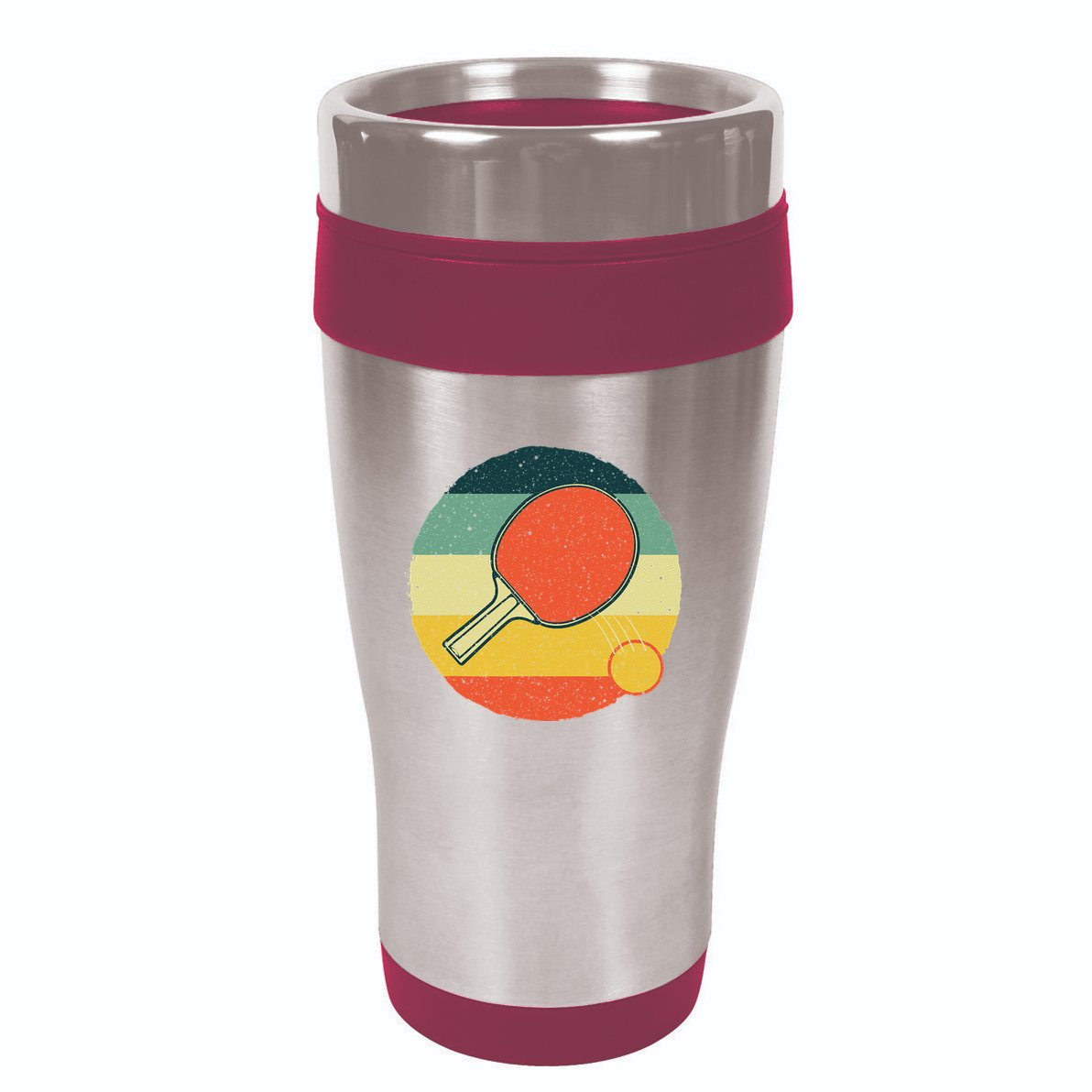 Table Tennis Design Ping Pong Players 16oz Travel Tumbler
