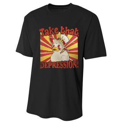 Take That Depression Duck Lucifer Duck Performance Sprint T-Shirt