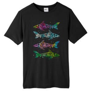 Tattoo Tie Dye Sharks Tall Fusion ChromaSoft Performance T-Shirt