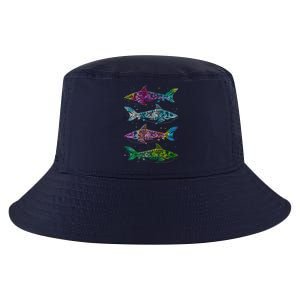 Tattoo Tie Dye Sharks Cool Comfort Performance Bucket Hat