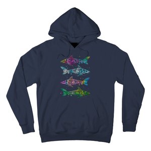 Tattoo Tie Dye Sharks Hoodie