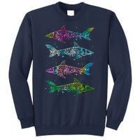 Tattoo Tie Dye Sharks Sweatshirt