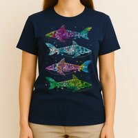 Tattoo Tie Dye Sharks T-Shirt
