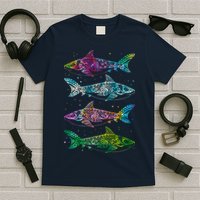 Tattoo Tie Dye Sharks T-Shirt