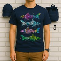 Tattoo Tie Dye Sharks T-Shirt