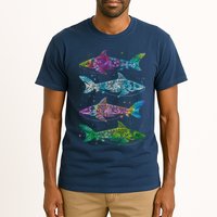 Tattoo Tie Dye Sharks Tall T-Shirt