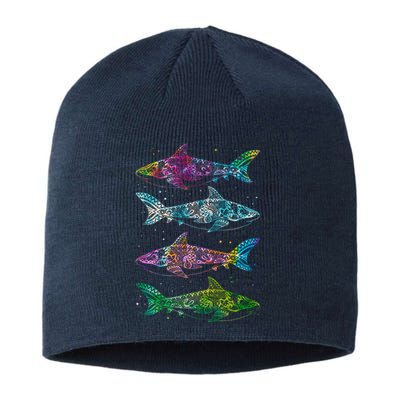 Tattoo Tie Dye Sharks Sustainable Beanie