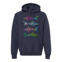 Tattoo Tie Dye Sharks Premium Hoodie