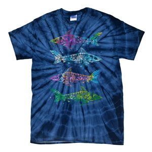 Tattoo Tie Dye Sharks Tie-Dye T-Shirt