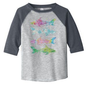 Tattoo Tie Dye Sharks Toddler Fine Jersey T-Shirt