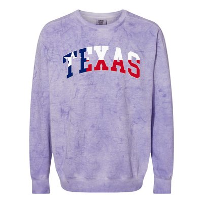 Texas Throwback Design Flag Of Texas Classic Colorblast Crewneck Sweatshirt