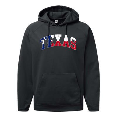 Texas Throwback Design Flag Of Texas Classic Performance Fleece Hoodie