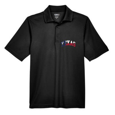 Texas Throwback Design Flag Of Texas Classic Men's Origin Performance Pique Polo