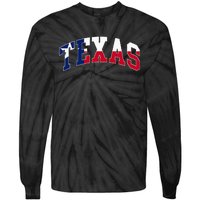 Texas Throwback Design Flag Of Texas Classic Tie-Dye Long Sleeve Shirt