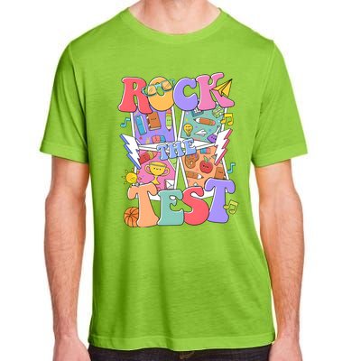 Teacher Test Day Rock The Test Adult ChromaSoft Performance T-Shirt