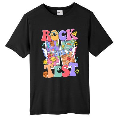 Teacher Test Day Rock The Test Tall Fusion ChromaSoft Performance T-Shirt