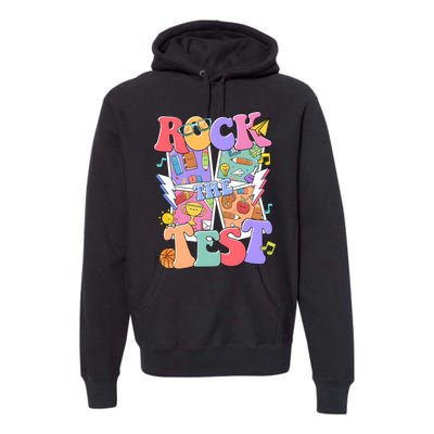 Teacher Test Day Rock The Test Premium Hoodie