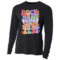 Teacher Test Day Rock The Test Cooling Performance Long Sleeve Crew