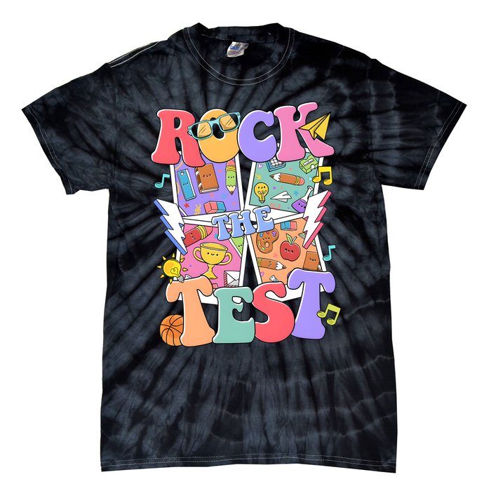 Teacher Test Day Rock The Test Tie-Dye T-Shirt