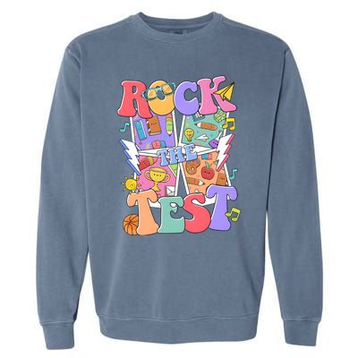 Teacher Test Day Rock The Test Garment-Dyed Sweatshirt