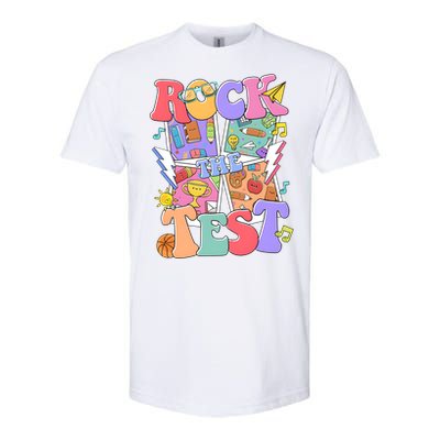 Teacher Test Day Rock The Test Softstyle CVC T-Shirt