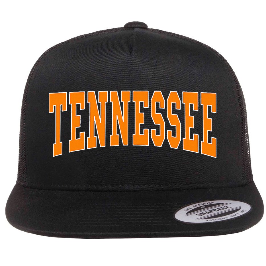 Tennessee Throwback Design Classic Flat Bill Trucker Hat