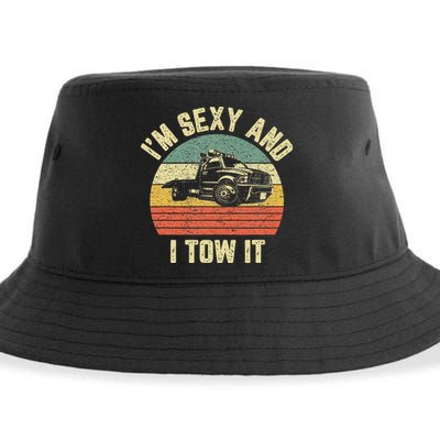 Tow Truck Driver Funny Towing Car Flat Bed Tow Truck Sustainable Bucket Hat