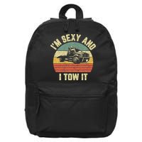 Tow Truck Driver Funny Towing Car Flat Bed Tow Truck 16 in Basic Backpack