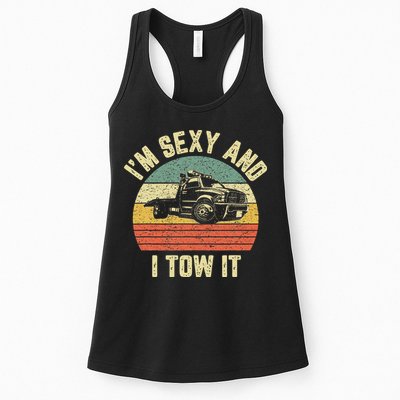 Tow Truck Driver Funny Towing Car Flat Bed Tow Truck Womens Tank Top